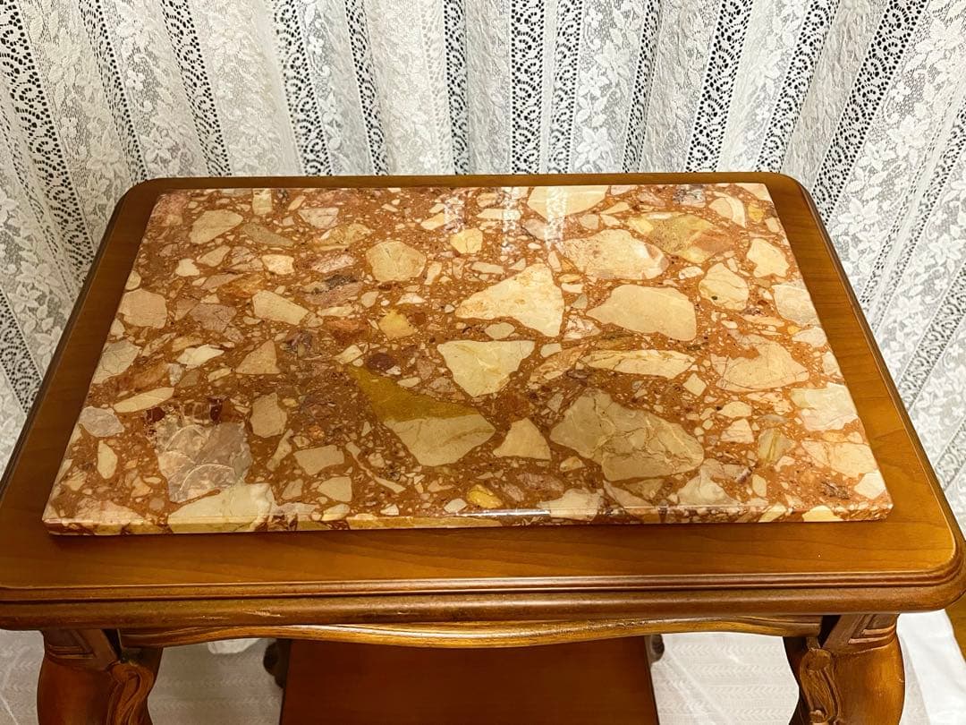 【イタリア製】 アンティーク家具 大理石調 猫脚 コンソール テーブル レトロ
