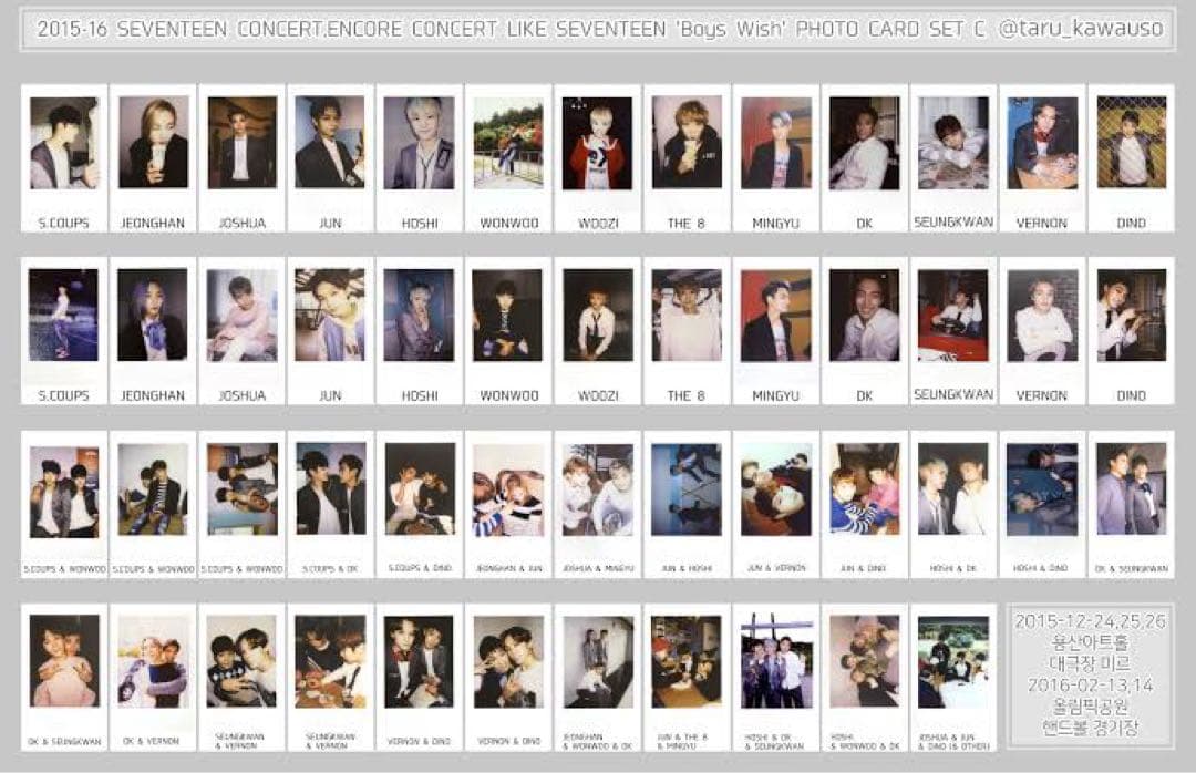 SEVENTEEN セブチ　アンコン　チェキ　C