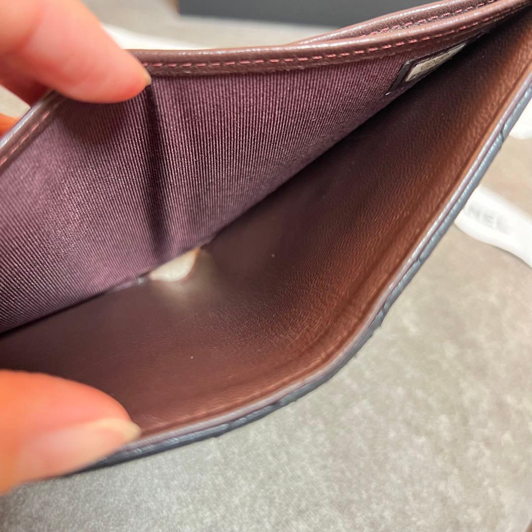 ◆カーミ◆ CHANEL マトラッセ ブラック ラムスキン 折り財布