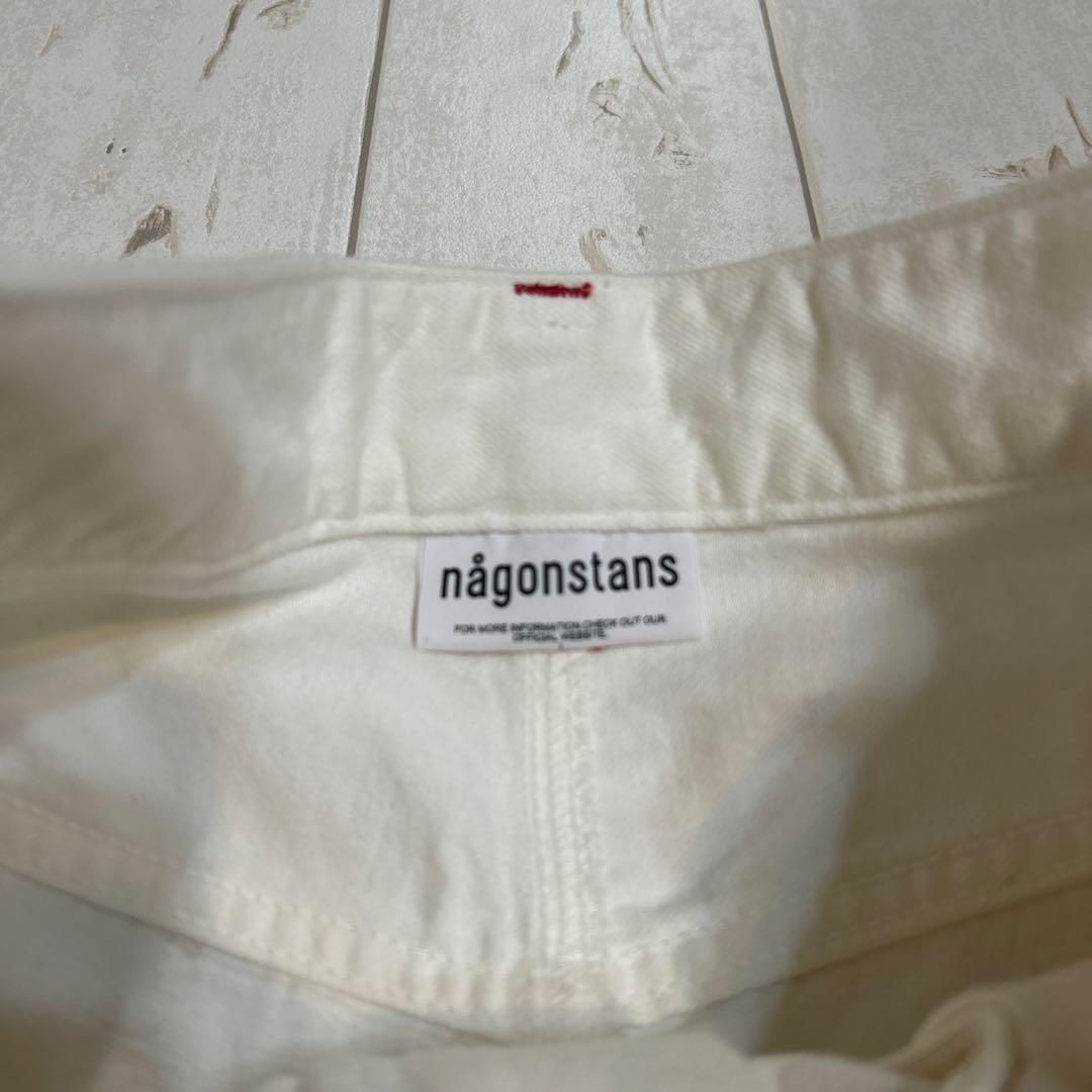 nagonstans☆赤ステッチ☆タック入り☆ハイウエスト☆カーヴィデニムパンツ