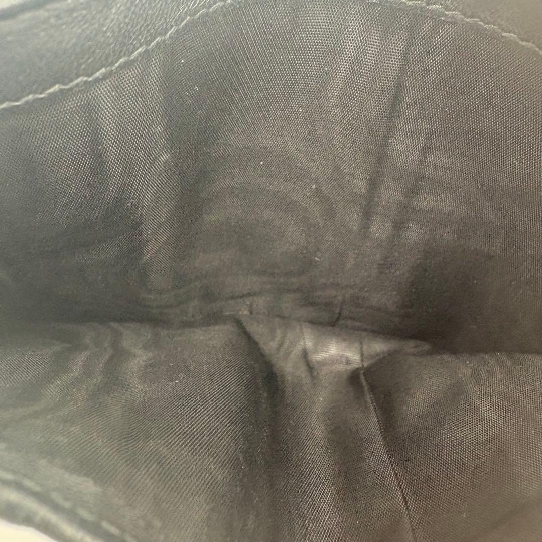 【良品✨】miu miu ミュウミュウ　コンパクトウォレット　ビジュー　革　黒