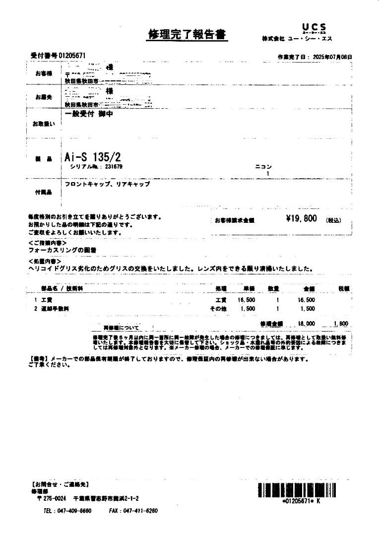 ニコン Nikon Ai-s135mm f/2.0