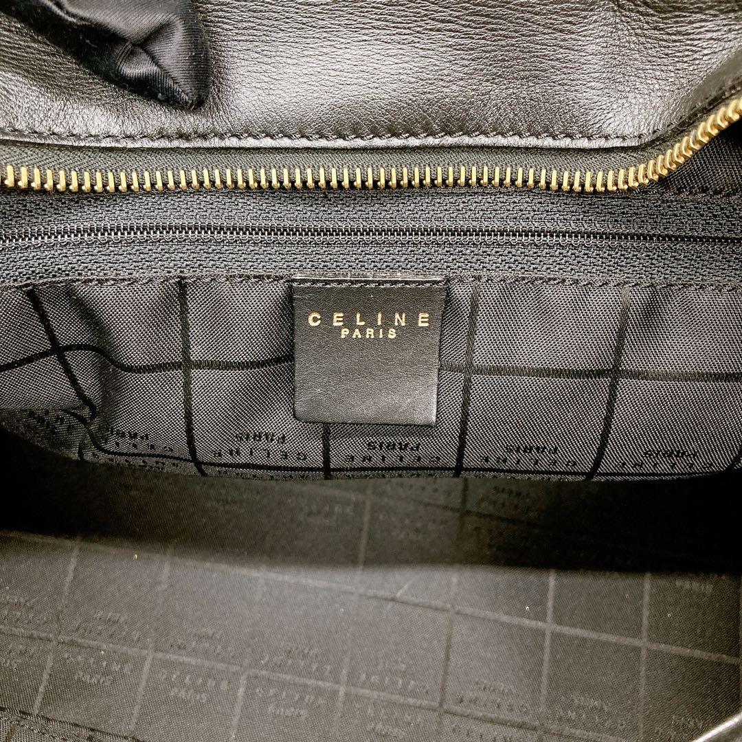 ✨綺麗✨CELINE セリーヌ サークルロゴ 2wayショルダーバッグ ブラック