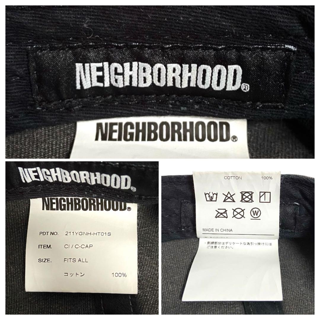 【ヴィンテージ加工】ネイバーフッド 刺繍ロゴ キャップ 炭黒 稲葉 長瀬 窪塚