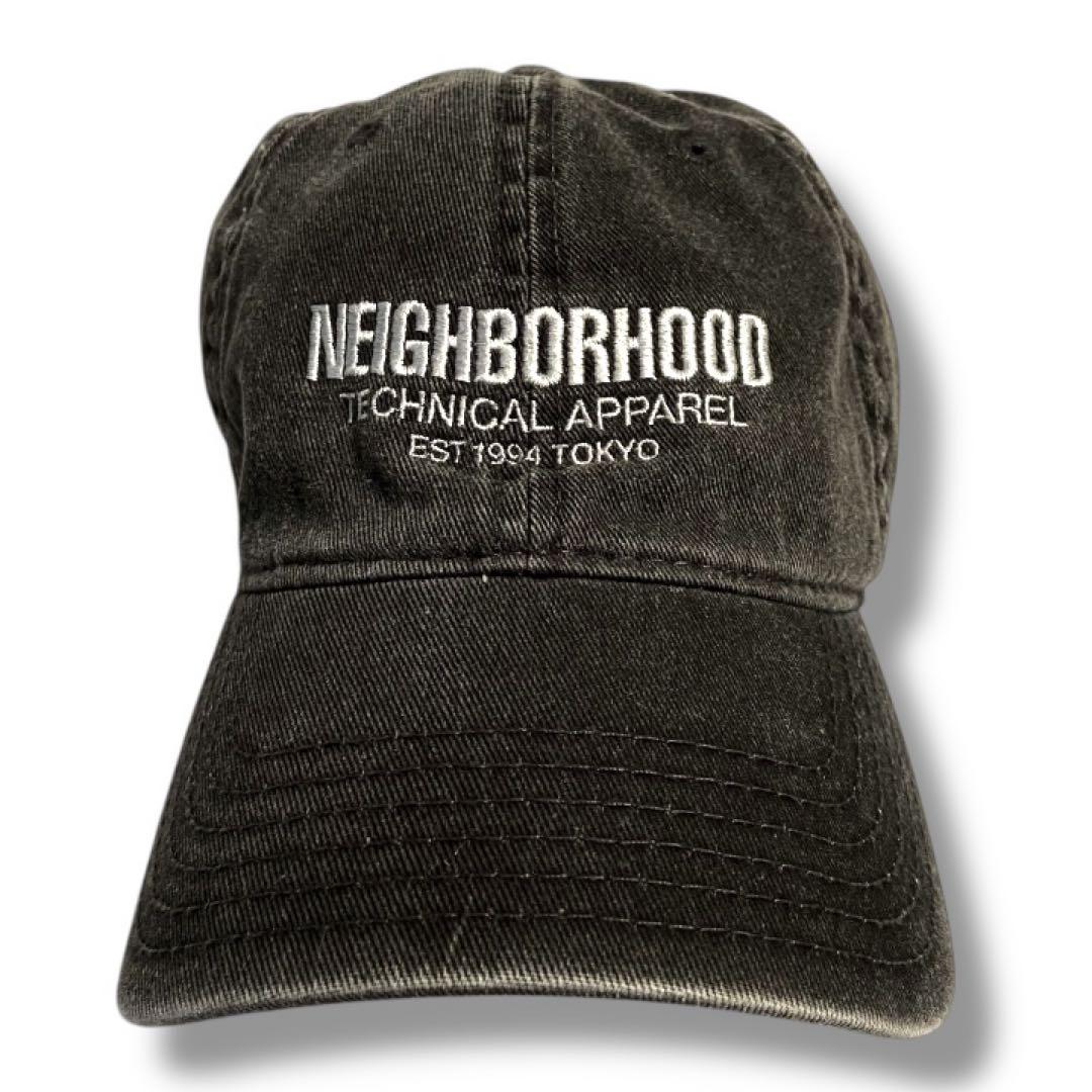 【ヴィンテージ加工】ネイバーフッド 刺繍ロゴ キャップ 炭黒 稲葉 長瀬 窪塚