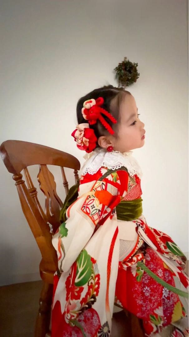 七五三　七五三髪飾り　ヘッドドレス　着物髪飾り　リメイク髪飾り　068