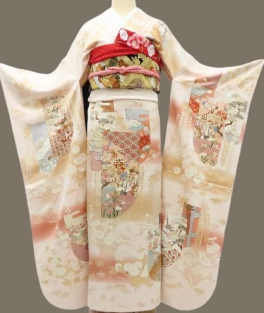 専用Y2566◇振袖 ３点セット 大丸お誂え 吾妻徳穂落款 金駒刺繡 トール