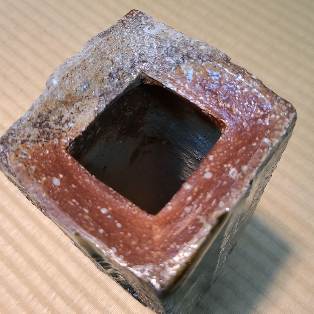 信楽焼 高橋楽斉作 花入 高さ8.5寸（約26cm） 共箱 本物保証