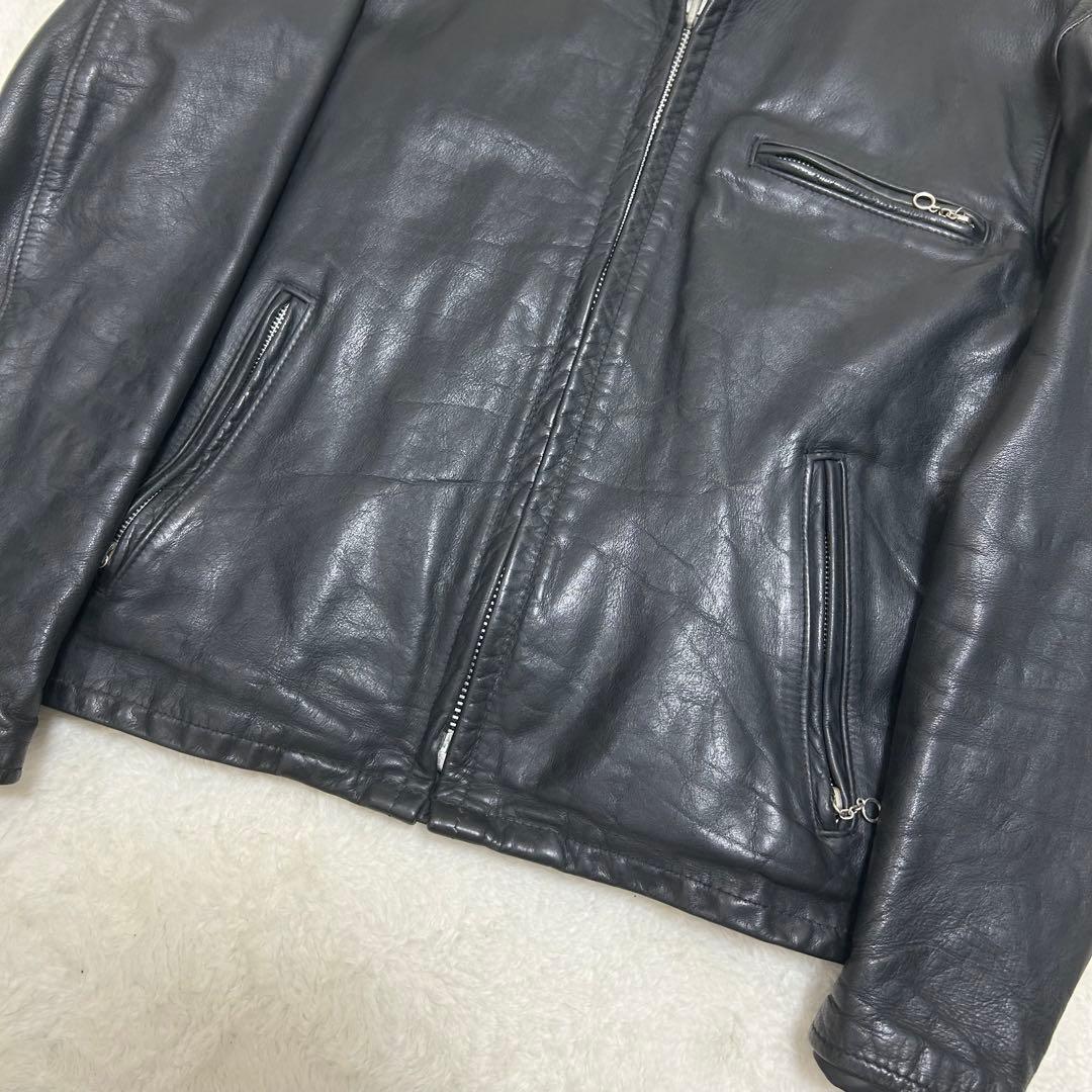 【希少サイズ42】ショット 141 シングルライダース レザージャケット XL