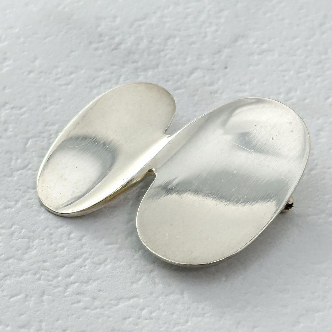  　357 シルバーブローチ　ツイスト　オーバル 925