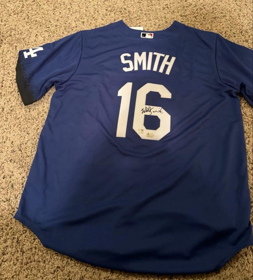正規品！ドジャース スミス 直筆サイン ユニフォーム ホログラム NIKE製
