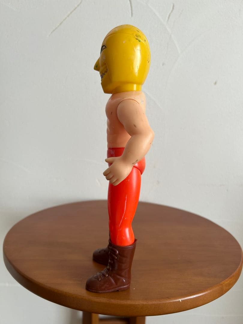 タイガーマスクのソフビ人形（ゴールデンマスク、当時物）　梶原一騎　辻なおき