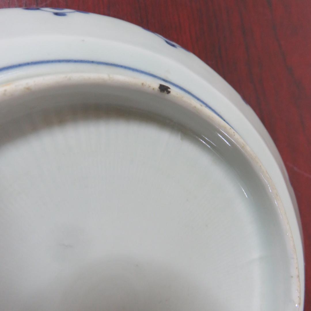 中皿 2枚 鳥 花 島 海 染付 明治 大正 その2