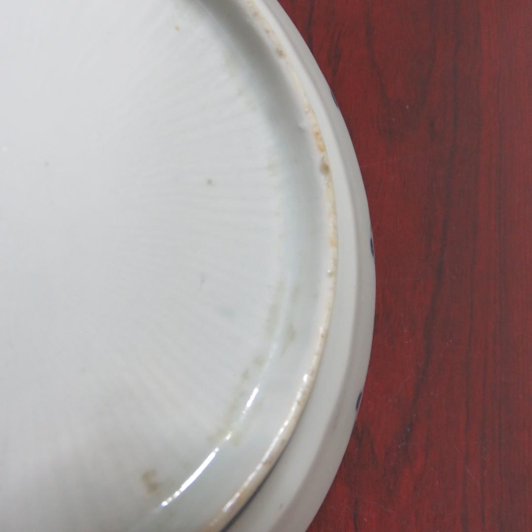 中皿 2枚 鳥 花 島 海 染付 明治 大正 その2