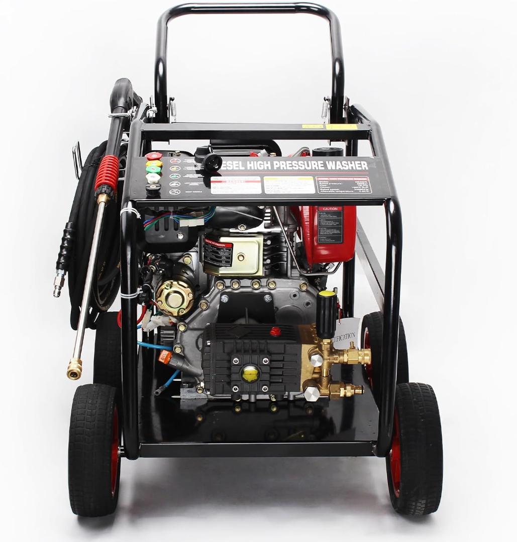 エンジン高圧洗浄機 キーで起動 ディーゼル燃料 高圧200bar