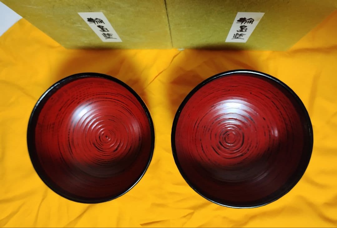 輪島塗　内根来　合鹿椀　2客