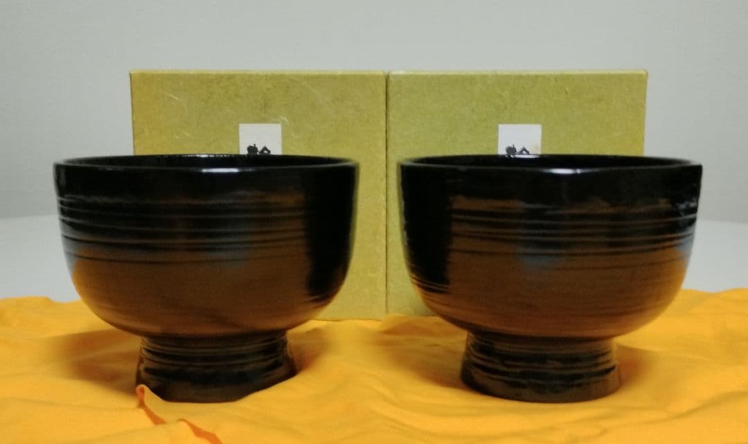 輪島塗　内根来　合鹿椀　2客