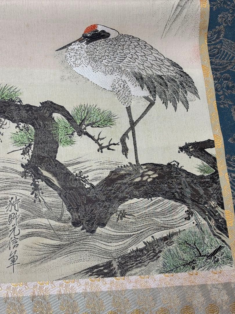 鶴の絵柄 掛け軸 JAPAN VINTAGE HANGING SCROLL