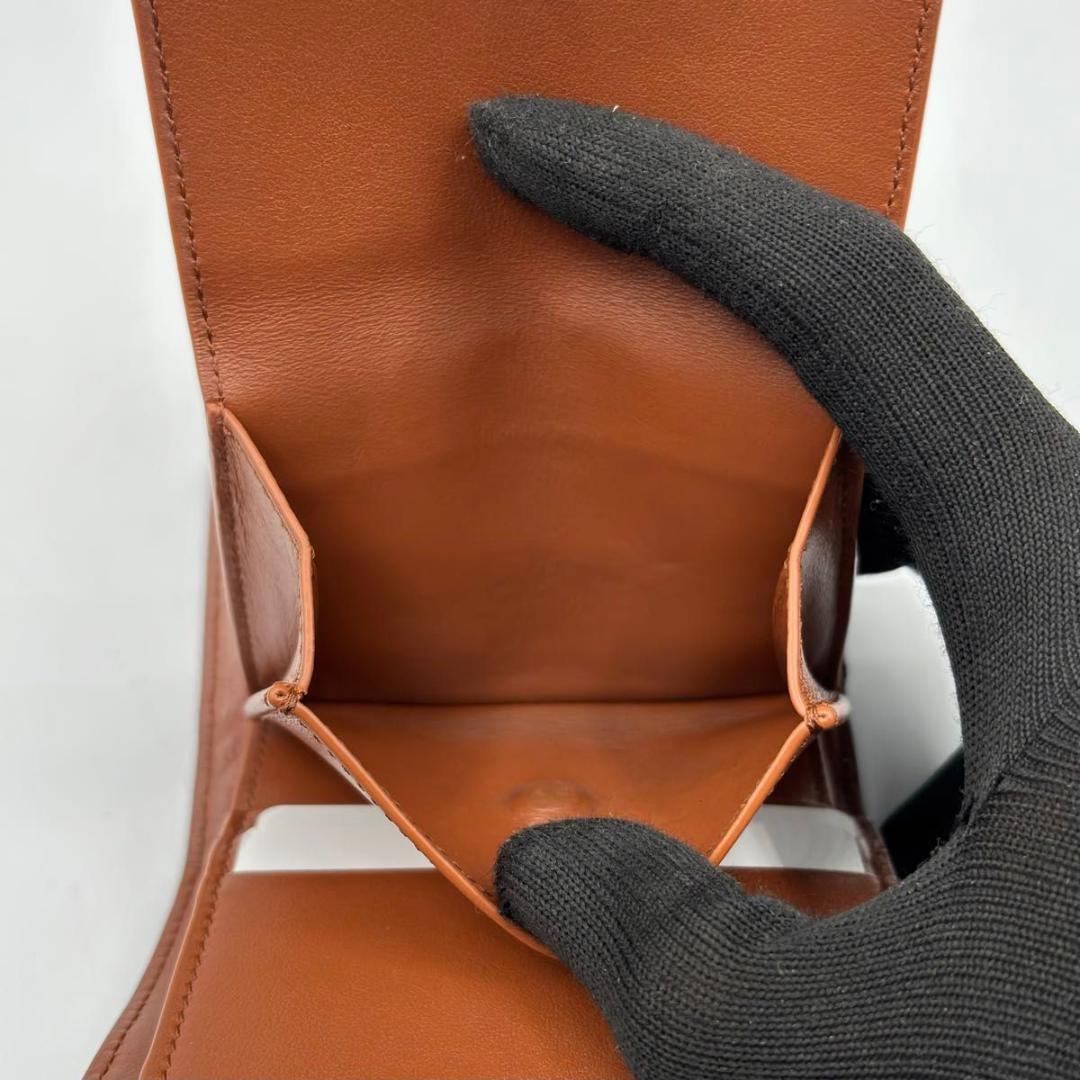 美品 セリーヌ 財布 トリオンフ スモールフラップウォレット ブラウン