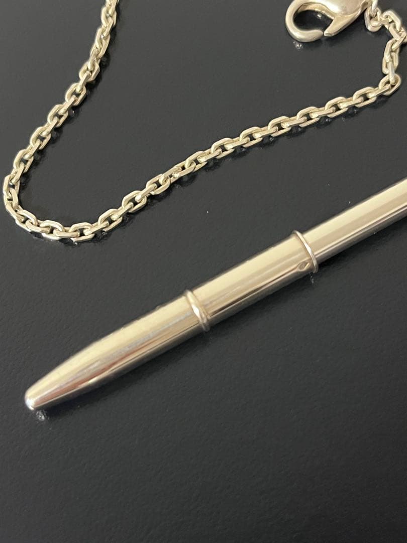 【美品】エルメス銀製製ボールペン チェーン付き（正規品）芯インクなし