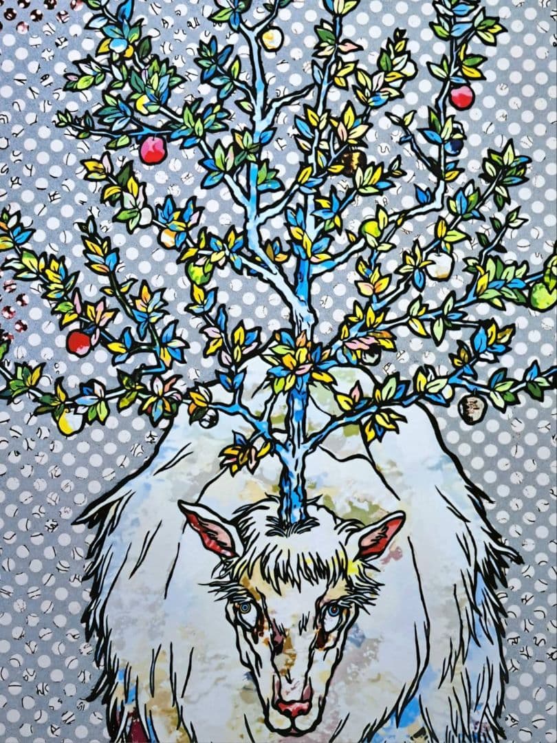 村上隆　シシ神と羅漢　ポスター　アート　人気画家　(草間彌生　奈良美智)