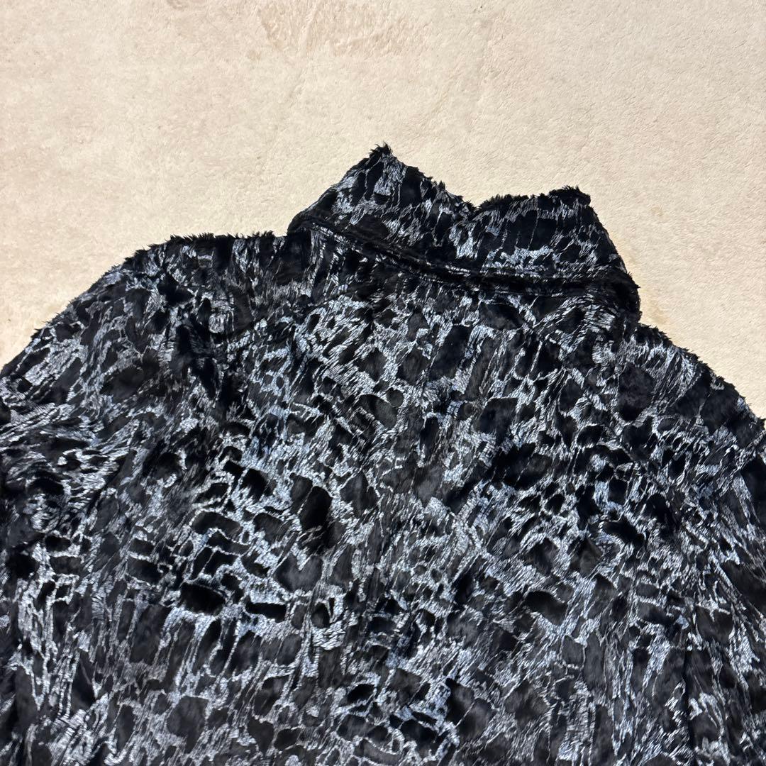 美品⭐️TORNADO MARTウェットルック シールライダースブルゾンジャケット