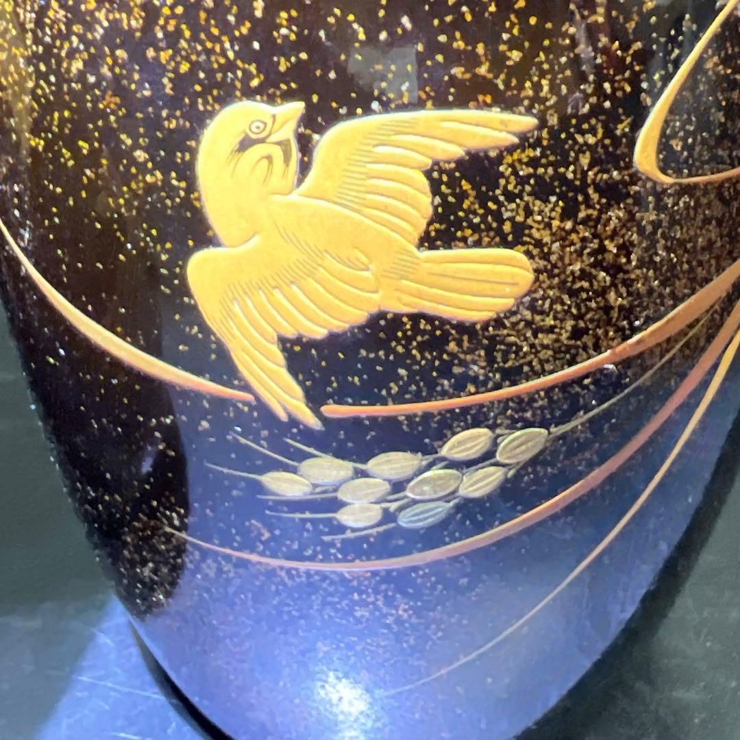 時代　極上手　蒔絵酒瓶子一対　木箱付　高さ約21㎝　東Y7-1125☆2Fトコニ