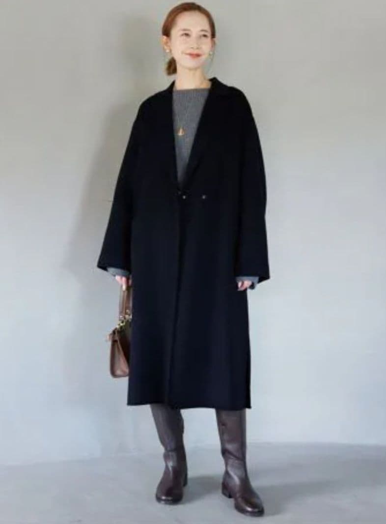 【人気】23年　スローブイエナ　ハミルトン　ダブルフェイスロングチェスターコート