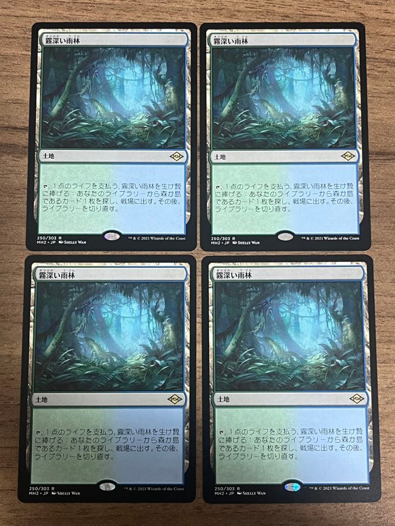 MTG【霧深い雨林】日本語版　4枚
