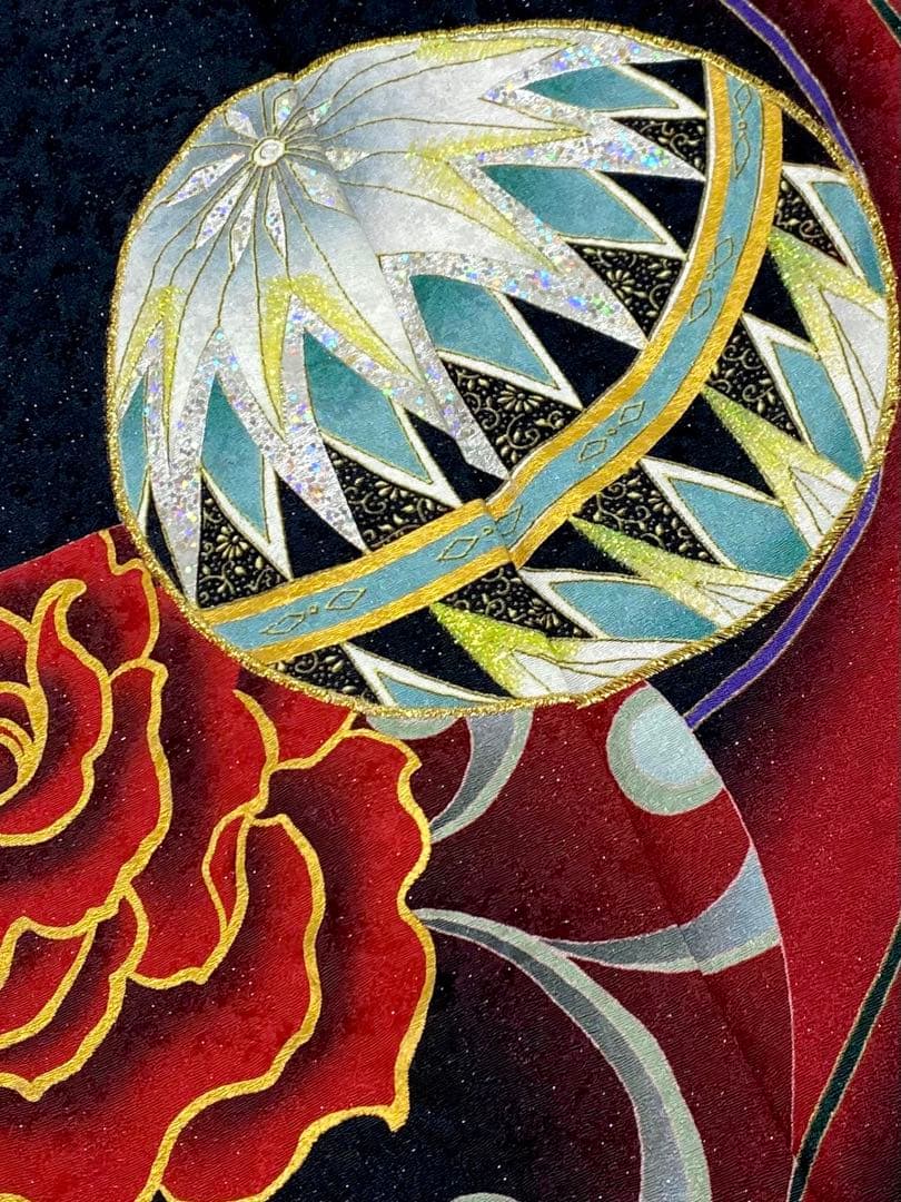 振袖 豪華 銀通し 刺繍 金彩 グリッター箔 紋意匠 身丈170cm