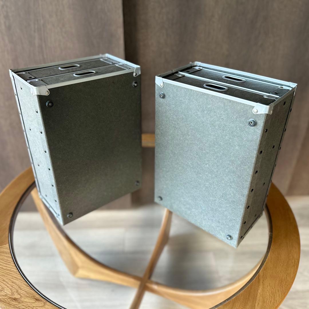 【廃盤品】 MUJI無印良品 硬質パルプ引出し2段&1段タイプ 2個セット