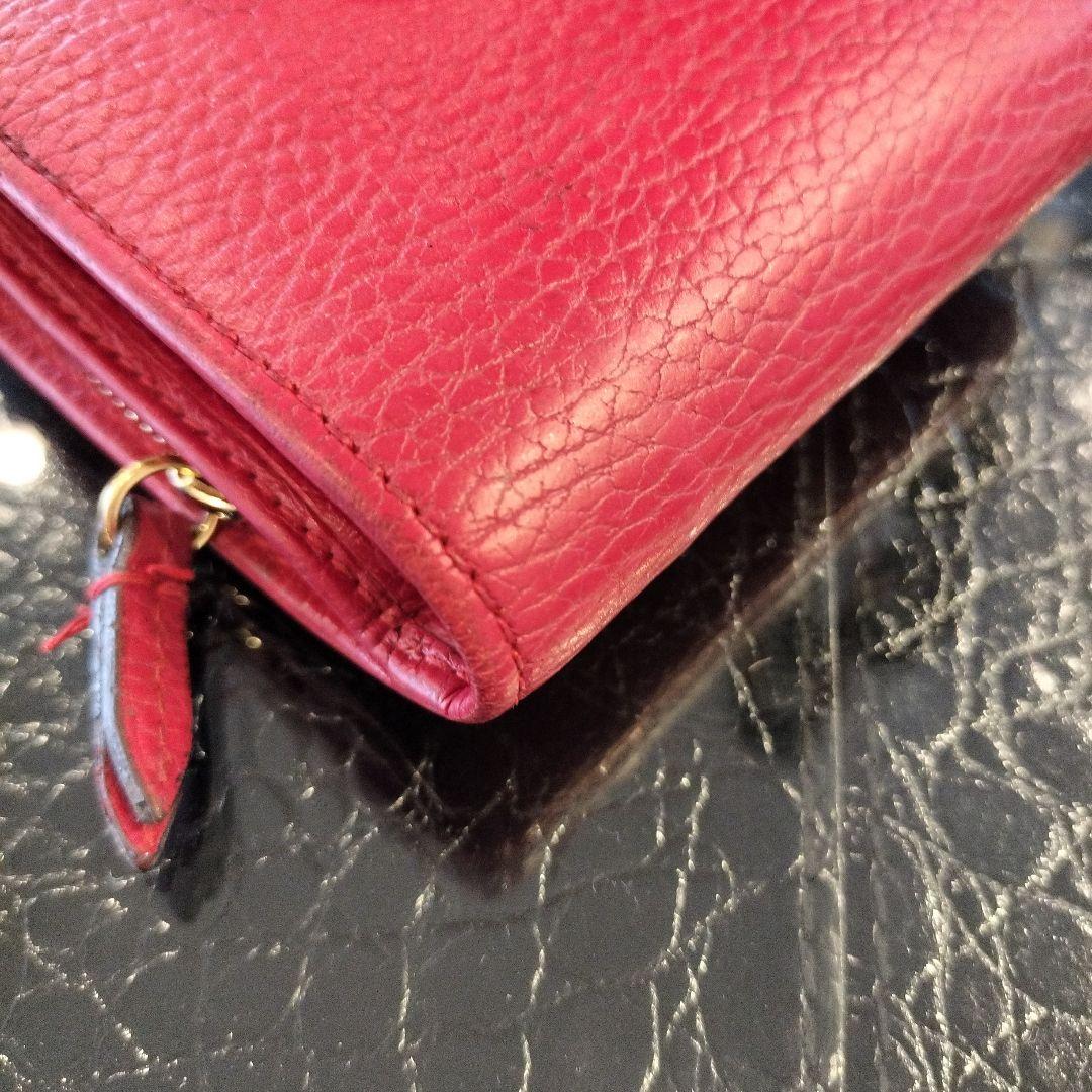 GUCCI GUCCI GG マーモント コンパクトウォレット レッド