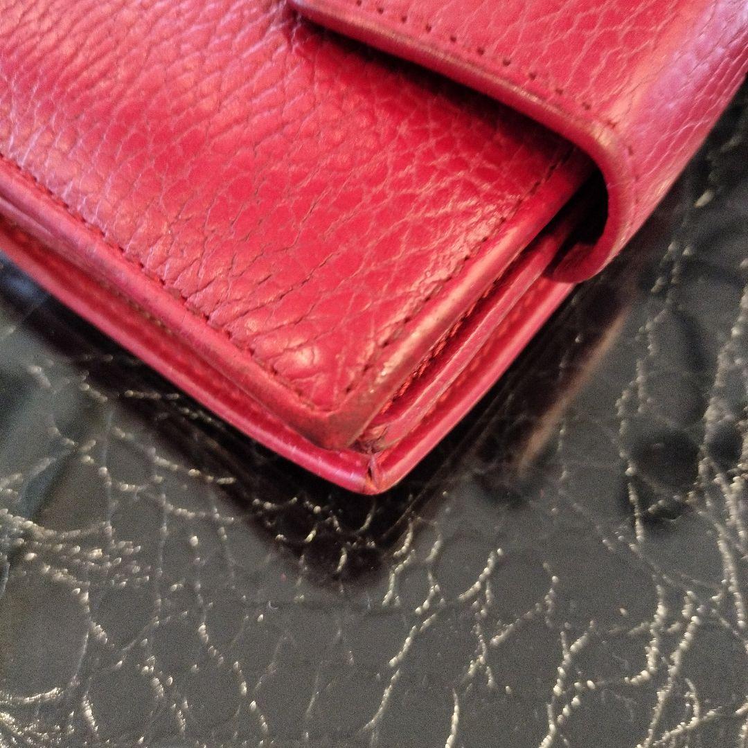 GUCCI GUCCI GG マーモント コンパクトウォレット レッド