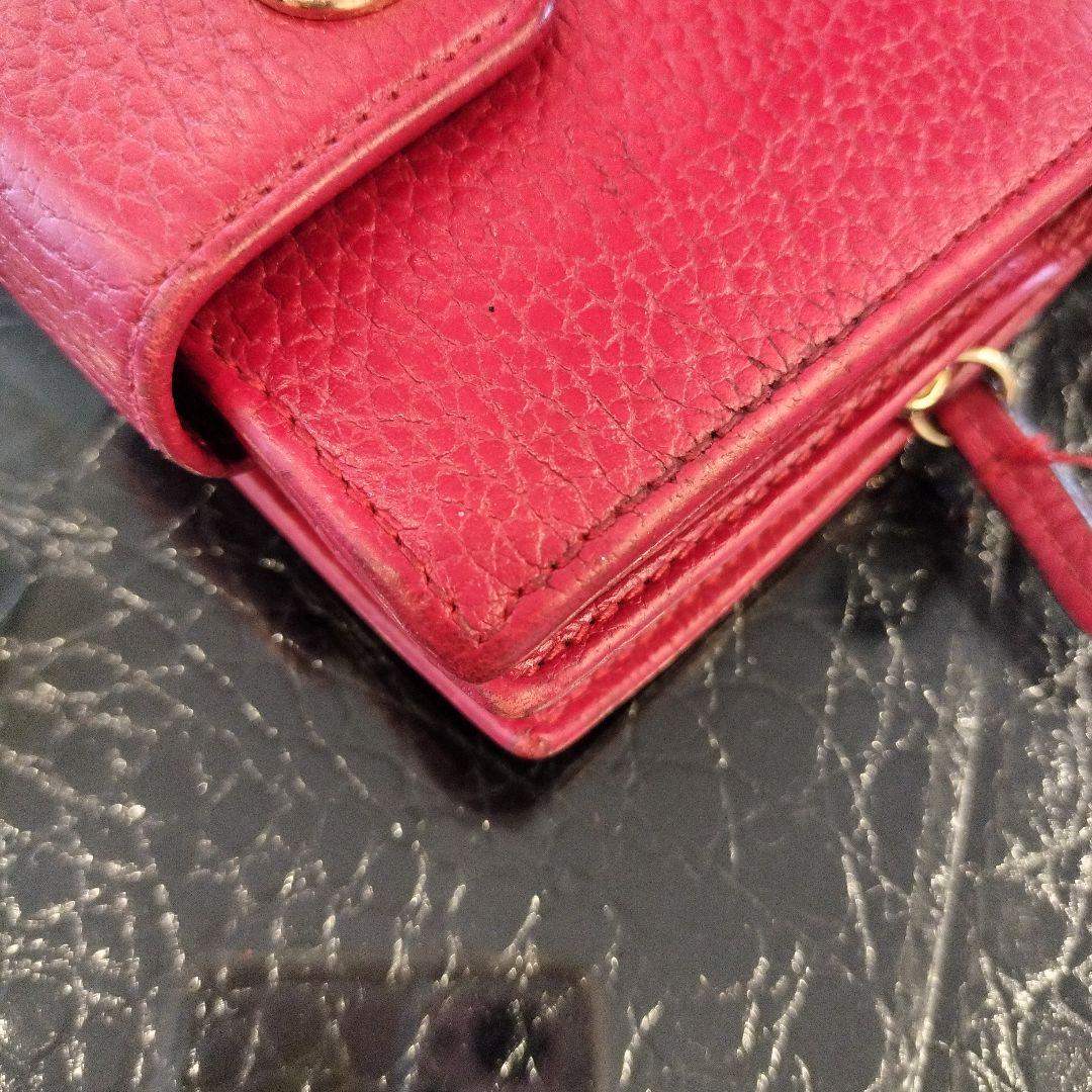 GUCCI GUCCI GG マーモント コンパクトウォレット レッド
