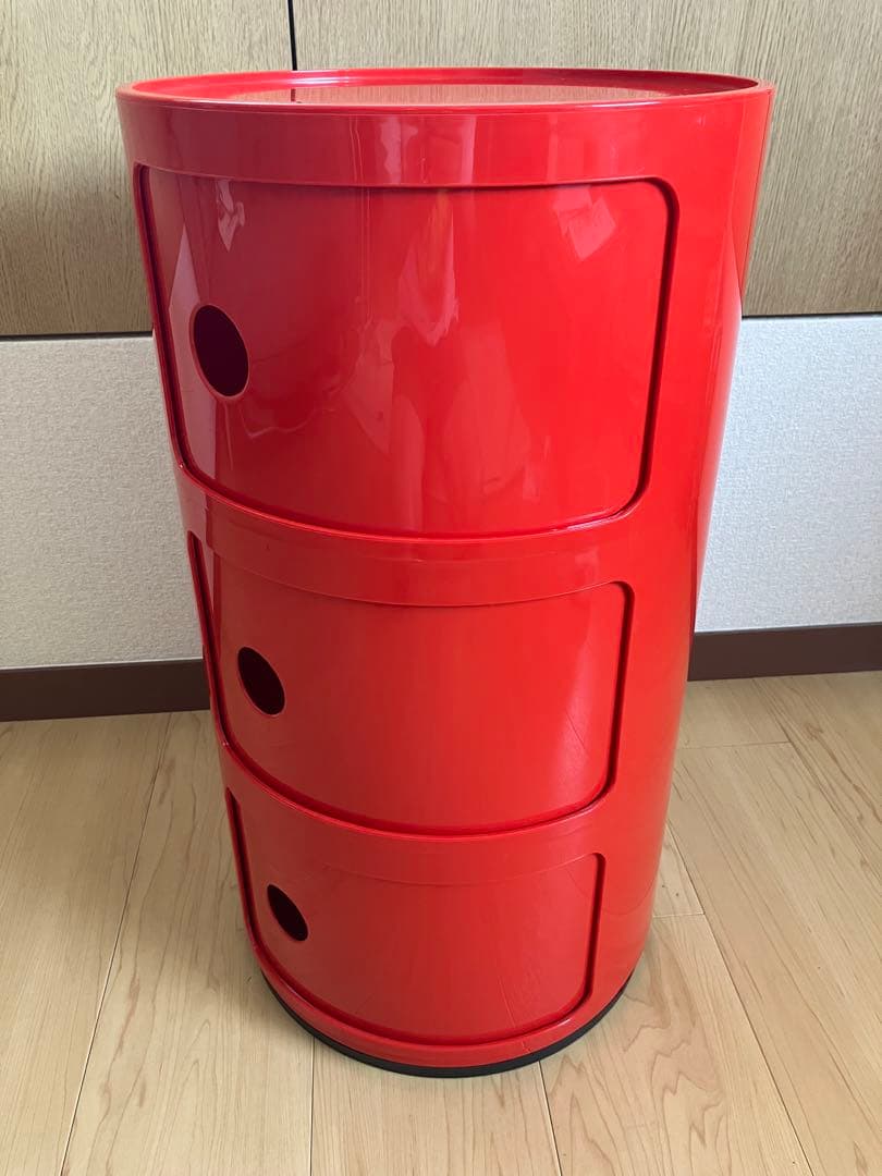 【美品】Kartell カルテル社　コンポニビリ3段 レッド