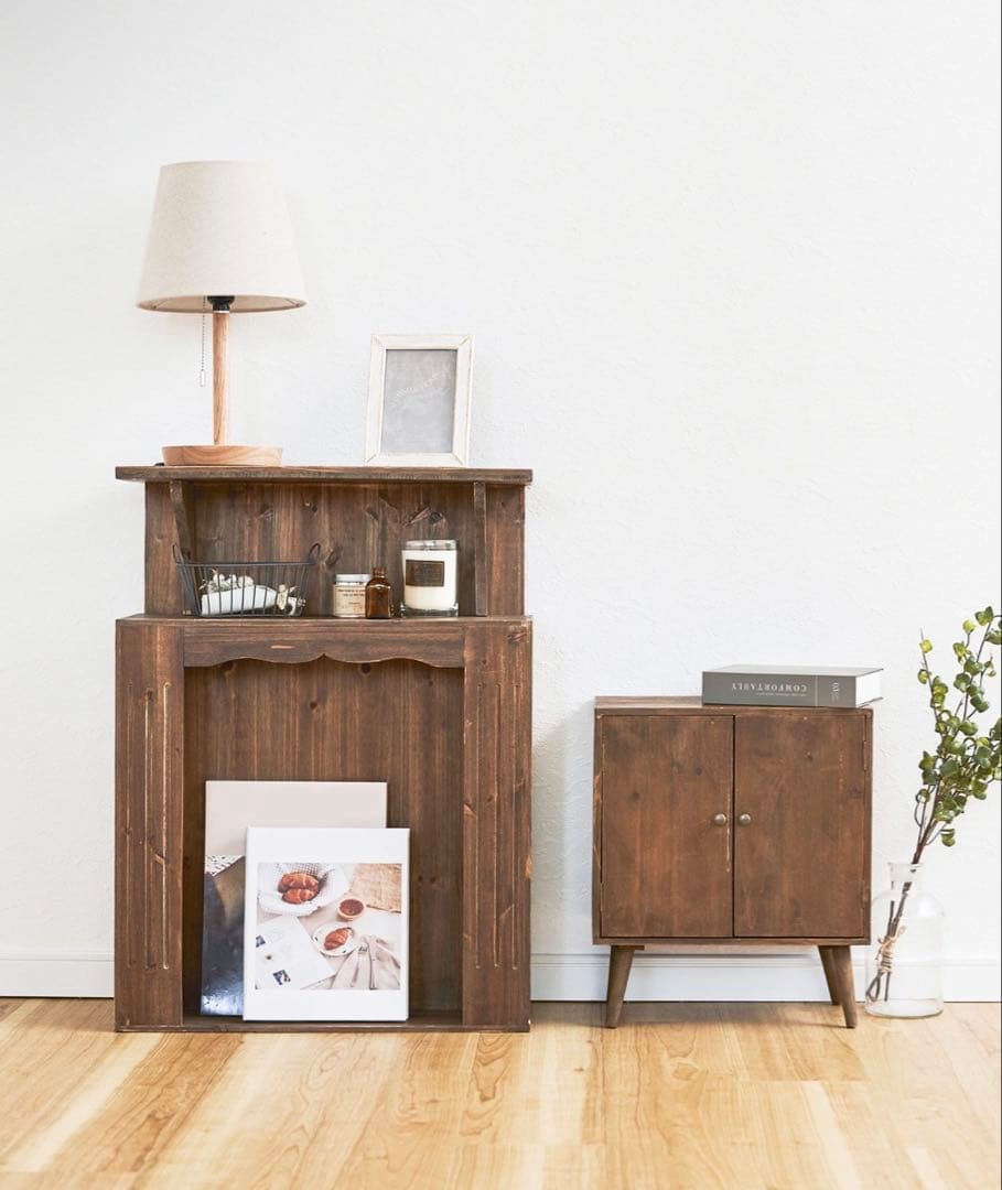 サリュ　目隠しマントルピース　ブラウン