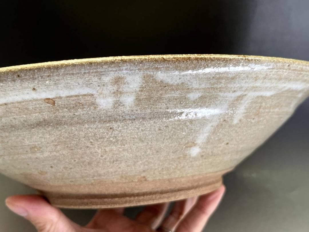 大皿■絵唐津笹紋皿 唐草 飾り皿 料理皿 粉引 古美術 時代物 骨董品■