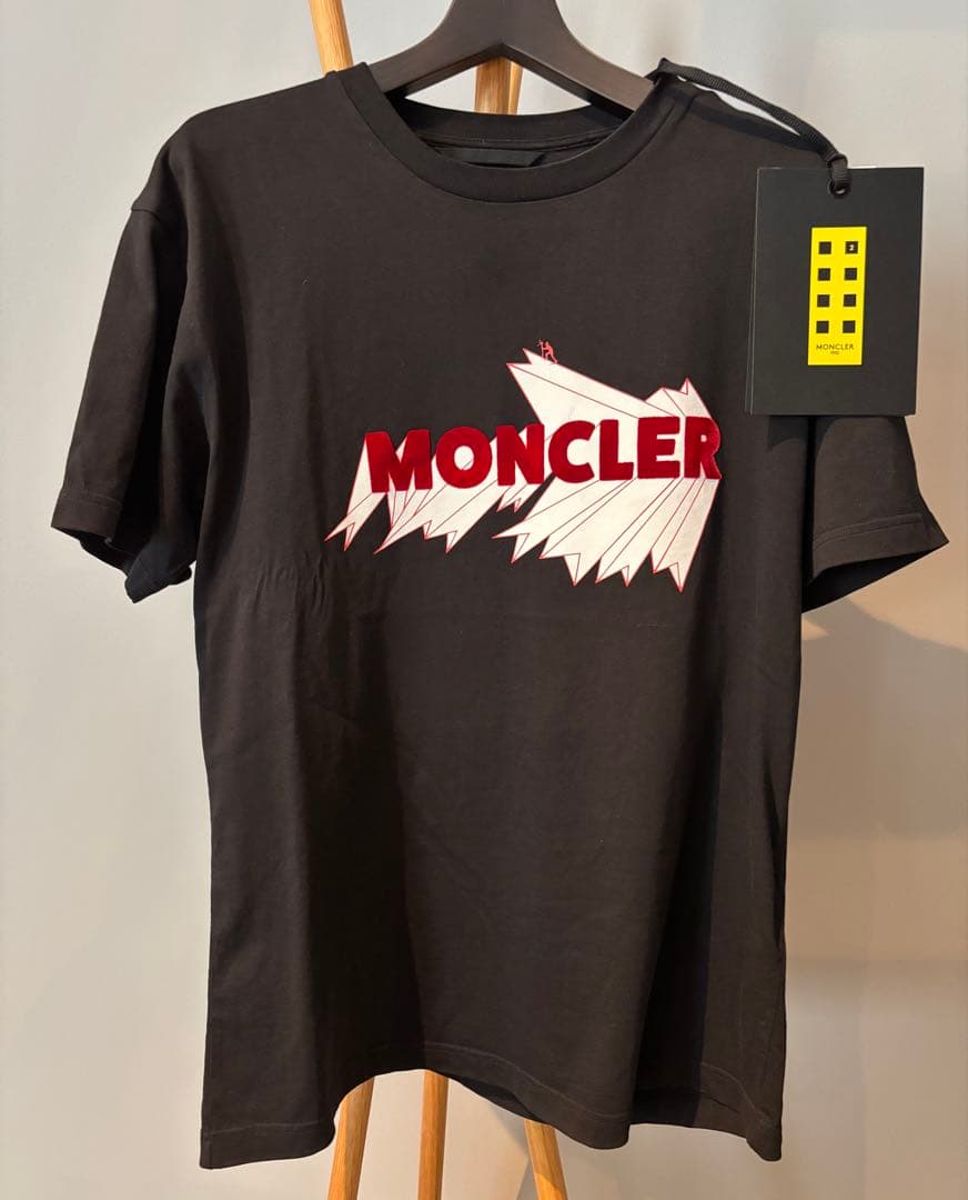 【美品】モンクレール MAGLILA ロゴTシャツ 黒 国内正規品