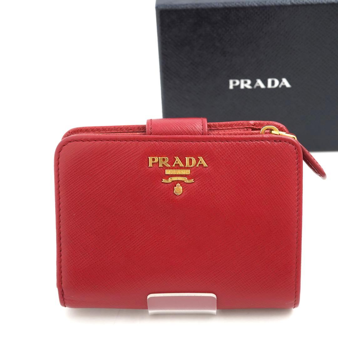 ✨新品未使用✨　PRADA ミニ財布　サフィアーノ　アイコン　二つ折り
