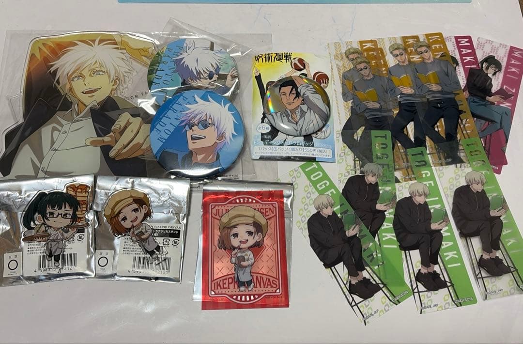 呪術廻戦 ファンパレくじ A賞 五条悟 アクリルスタンド 缶バッジ　まとめ売り