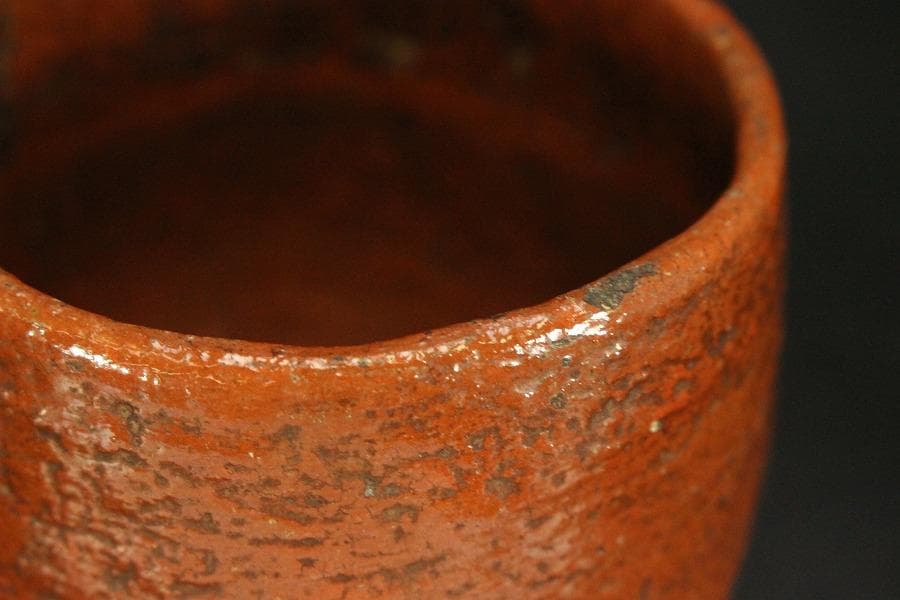 茶道具 赤楽茶碗 野点 時代物(A806)