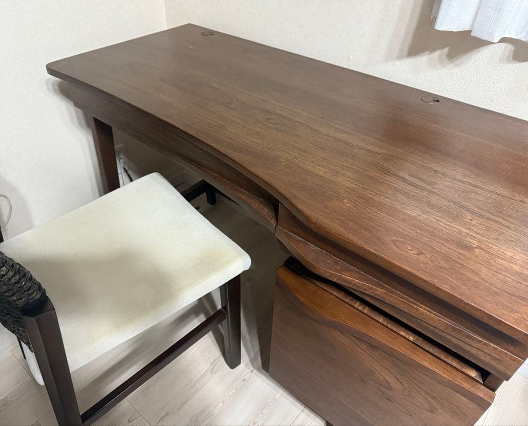 【超美品】a-flat 無垢材 ワークデスク