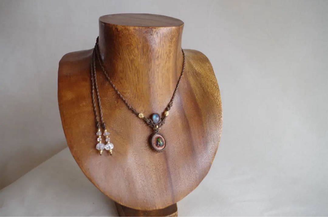 Cantera opal × RainbowMoonstone necklace