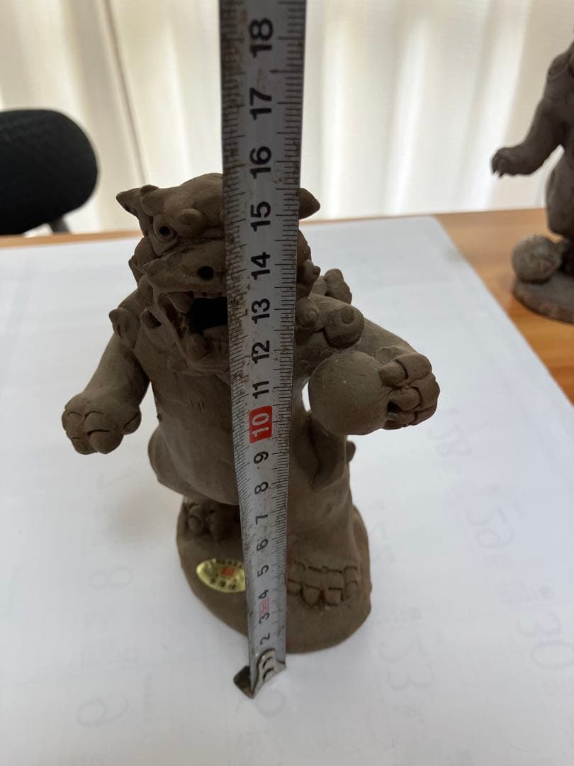 琉球　沖縄　壺屋焼　立ちシーサー二体　ヤチムン　やちむん