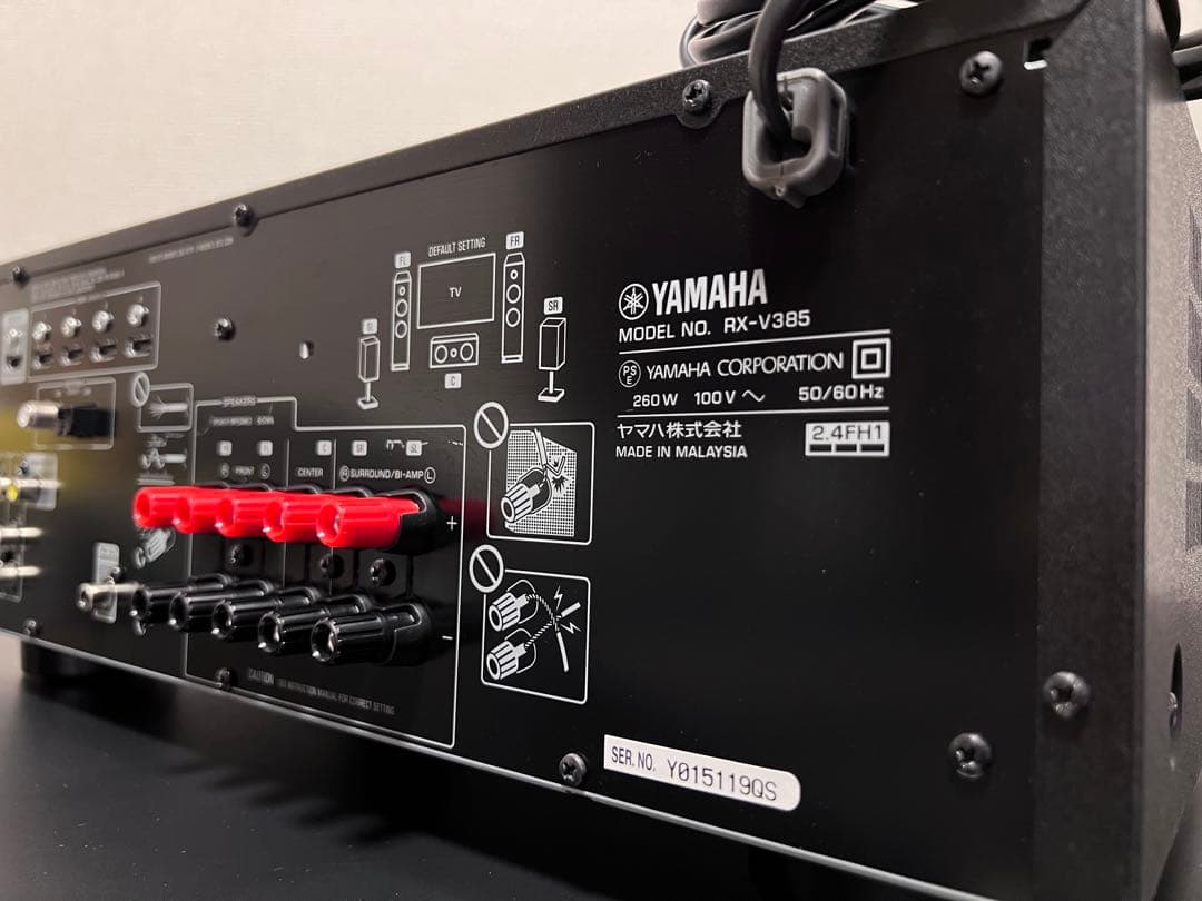 美品 YAMAHA RX-V385 他5.1ch 純正スピーカーセット +付属品