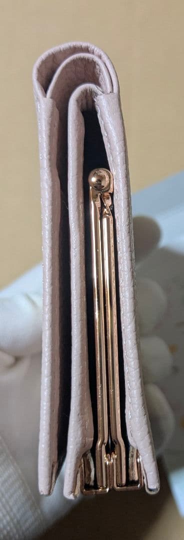 即日発送 皇居限定 がま口財布 ピンクベージュ