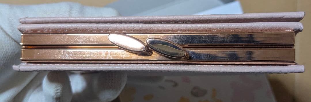 即日発送 皇居限定 がま口財布 ピンクベージュ