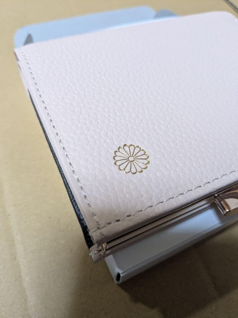 即日発送 皇居限定 がま口財布 ピンクベージュ