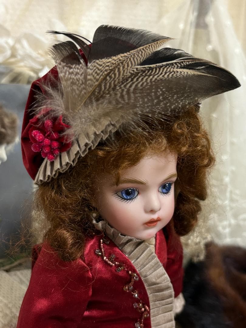 ✴︎ちょっと休憩中✴︎ビスクドール用♡ドレス(深紅)セット