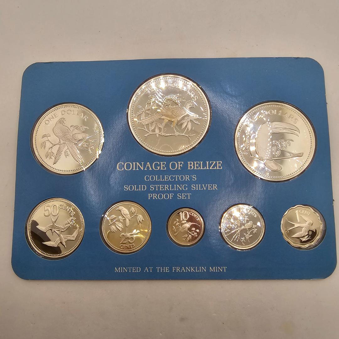 【純銀】1975年 ベリーズ公式通貨 プルーフ 8種 フランクリンミント